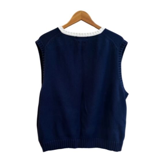 Men's Polo by Ralph Lauren Sleeveless V-Neck Vest. Size 1X Big. Navy - Picture 2 of 3